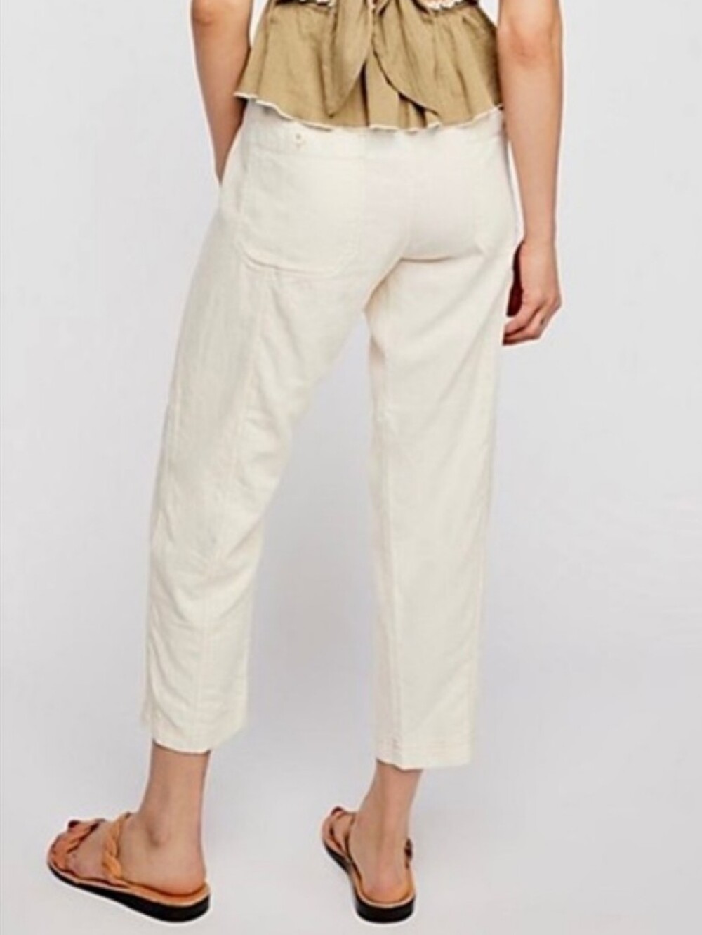 Free People Linen Blend Palmer Pants Size XS - Picture 4 of 7
